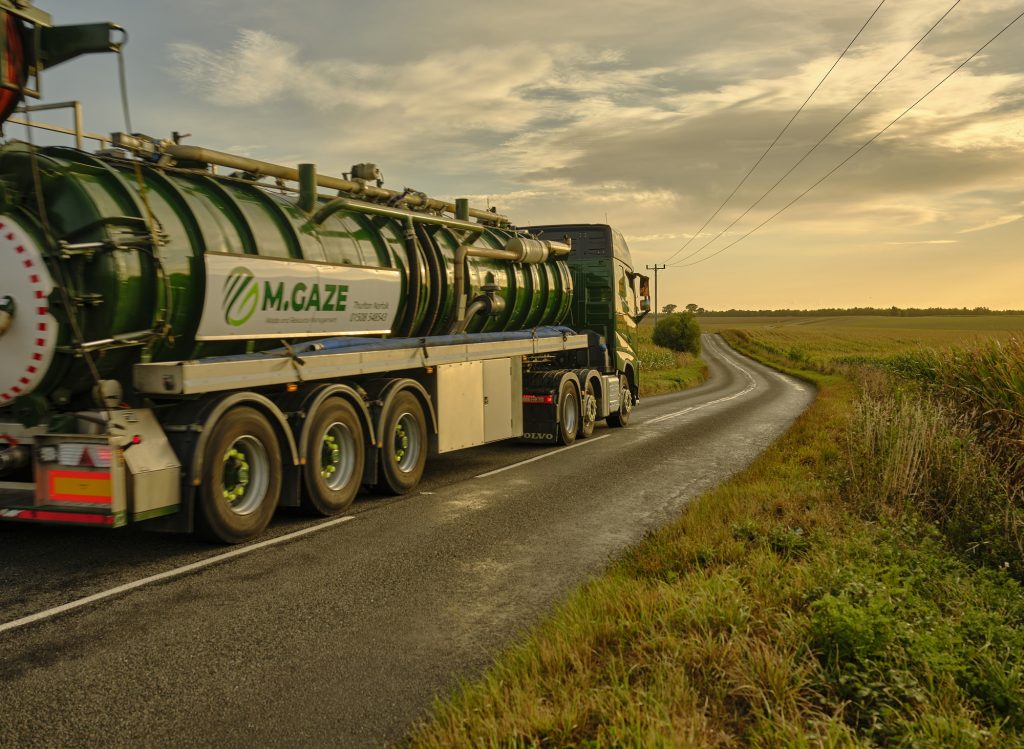 M.Gaze green truck, Waste removal truck, waste management vehicle, fleet services, M Gaze & Co Ltd.